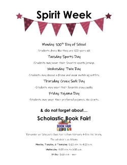 Spirit Week & Scholastic Book Fair!